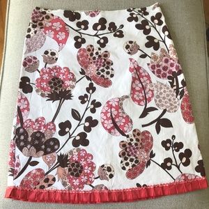Anthropologie elevenses Aline skirt floral